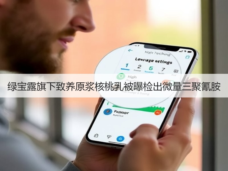 绿宝露旗下致养原浆核桃乳被曝检出微量三聚氰胺
